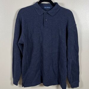 John Ashford Dark Blue Long Sleeve Polo Medium